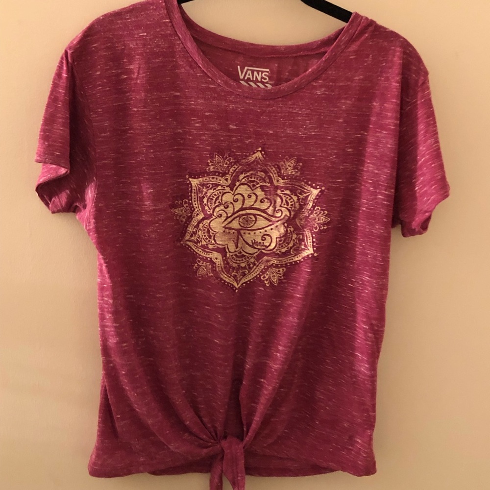 Dark Fuchsia Pink Vans Tied Tee